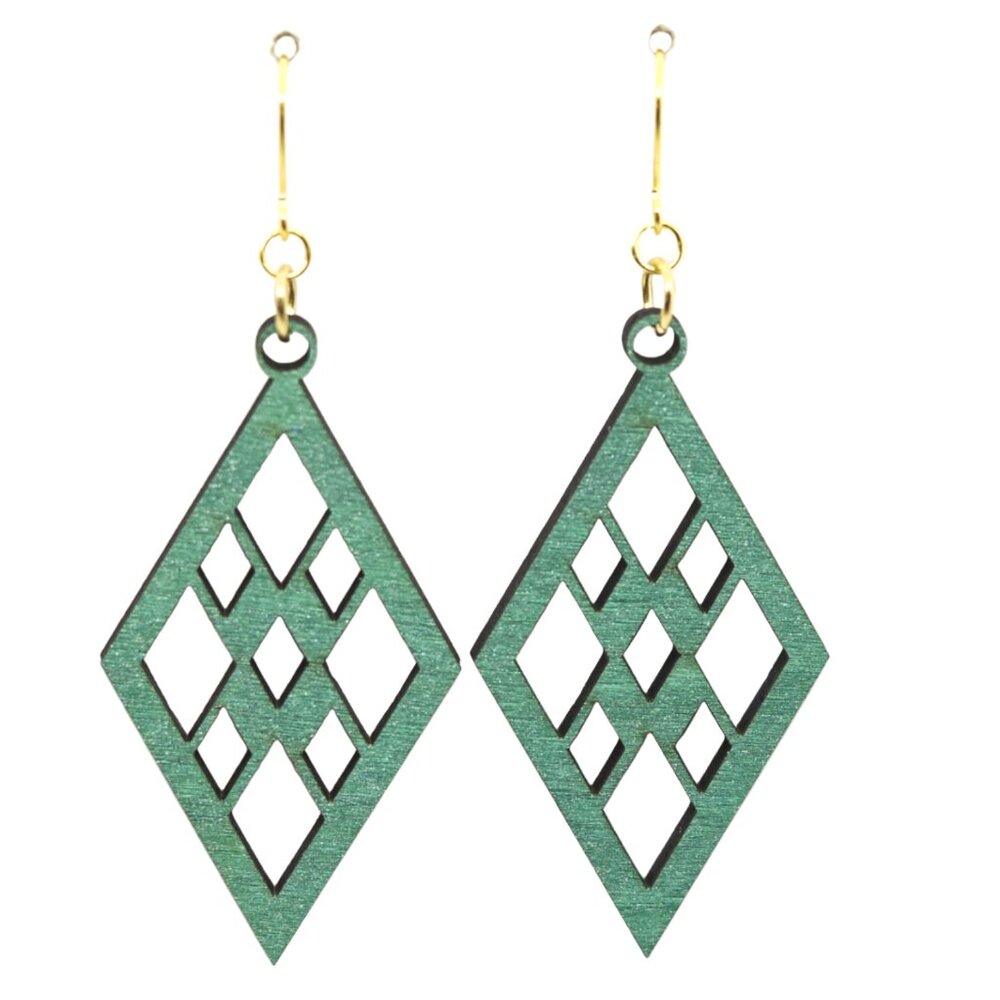 Infinity Green Earrings